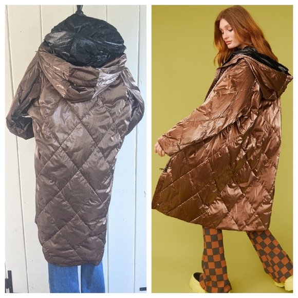 Jayley Bronze Stadium Puffer coat NWOT o/s - Picture 2 of 9